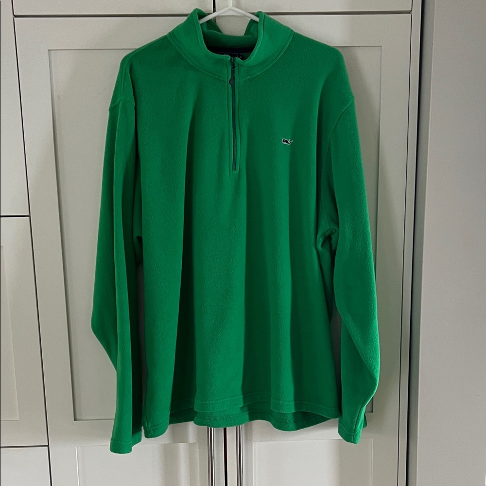 Vineyard Vines Vibrant Green Fleece Pullover